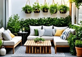 Outdoor-Wohnbereiche: Tipps zur Gestaltung von Terrassen, Balkonen und Gärten.