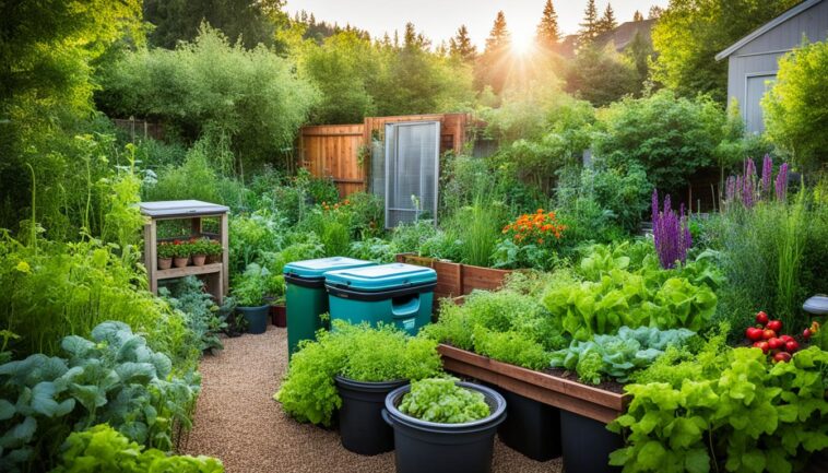 Prinzipien und Praktiken zur Gestaltung eines nachhaltigen Gartens.